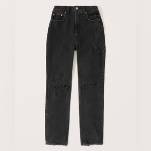 Abercrombie & Fitch Curve Love Ultra High Rise 90s Straight Jeans in size 12